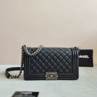 Chanel Boy Medium Black 25 cm Lambskin #23