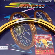 วงล้อ S Strong แถมเสื้อ วงล้อเอสสตรอง ขอบล้อ โลลายสายฟ้า ล้ออาร์กอน ล้อAKRONT ลายสายฟ้า ขอบ17 ขนาด 1