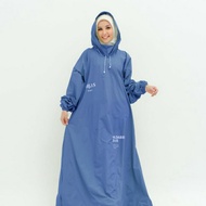 Women's Pastel Denim Gamis Raincoat/Raincoat/Motorcycle Raincoat Rain Protective Coat