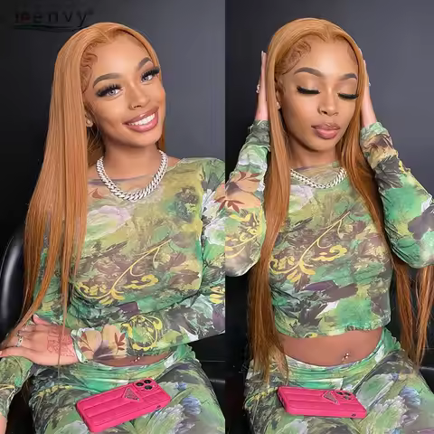 Wear Go Glueless Wig Red Burgundy Bone Straight 9X6 Lace Front Wig Human Hair Ready To Wear Ginger O