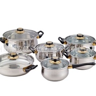 316 Stainless Steel Milk Pot Baby Food Supplement Pot Induction Cooker Universal Uncoated 12-Piece S