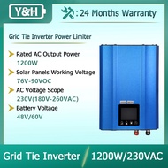 Y&H Inverter 1200W Grid Tie Inverter Power Limiter LCD Display DC55-90V Solar Input AC230V Pure Sine