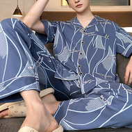 100% Cotton Mens Pyjamas Plus SIZE 4XL Pajama Sets ชุดนอนผู้ชายผ้าฝ้าย 100% ไซส์ใหญ่ 4XL ชุดนอนลำลอง
