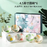 Four Season Ceramic Bowl SET Rice Bowl Porcelain Bowl Mangkuk Keramik Seramik Doorgift Wedding Gift Dinnerware - VIXORA