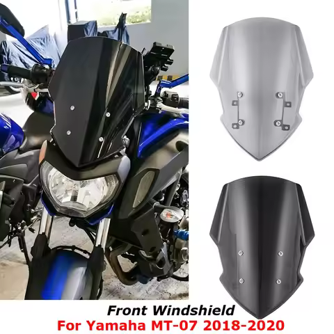 WOLFLINE Front Windshield for YAMAHA MT07 MT 07 Windscreen Windshield Wind Deflector for Yamaha MT-0