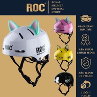 ROC HELMETS R17 ROC Brand Bicycle Helmet Full Accessories Bag + Cute Cat Ears