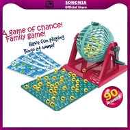 [SONONIA] Bingo Game Set Bingo Machine Toy Bingo Chips Hand Crank Educational Classic