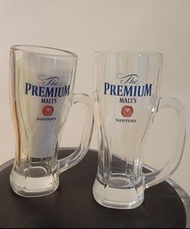 Suntory 三得利 Premium Malt's  啤酒杯 酒杯 玻璃杯 水杯 (非 Kirin Asahi Sapporo Stella Hoegaarden 1664 藍妹 生力 啤酒杯)