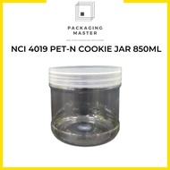 NCI 4019 PET-N Transparent Cookie Jar Container 850ML 1 Beg 40 Pcs Ready Stock