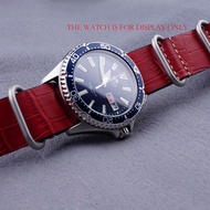 For 22mm ORIENT Watch Band strap Red Women Men Fashion Genuine Leather Belt With Pin Buckle Comes