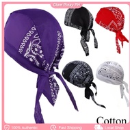 Men Women Cotton Bandana Hat Unisex Durag Print Cap Headwrap Durags Headscarf Hiphop Soft Cap