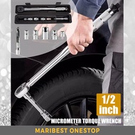 7PCS 1/2 inch Driver Click Adjustable Micrometer Torque Wrench 28-210nm Case Adjustable Ratchet Driv