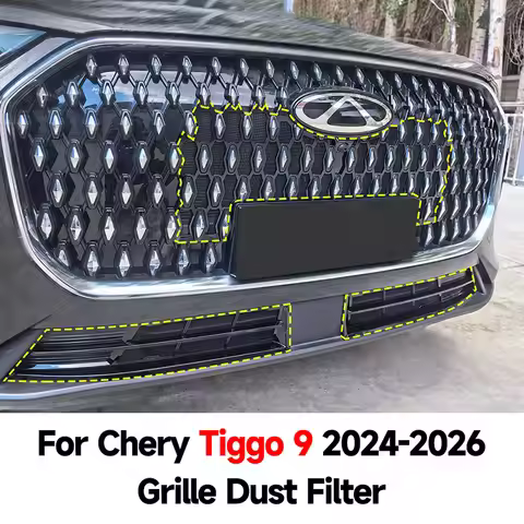 For Chery Tiggo 9 8L 2024-2026 Car Grille Insect Screen Snap-on Installation Detachable Design Easy 