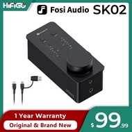 ♝Fosi Audio SK02 Desktop DAC / Headphone AMP Preamp ES9038Q2M DAC SGM8262 Op-AMP PCM384kHz DSD25 ☪♡