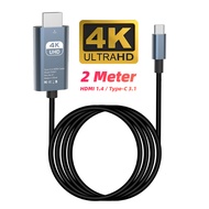 GUUGEI USB C To HDMI-Compatible Adapter Cable Type C 4K USB 3.1 HDTV Converter Cable For Projector P