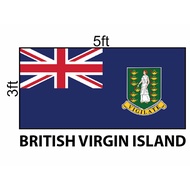 British Virgin Islands Flag 3x5ft, Bendera British Virgin Islands 3x5ft, Polyester