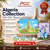 GANTUNGAN PGE Algeria Souvenir Wallet Pouch Mouse Pad Pin Magnet Keychain Landmark Souvenir Country 