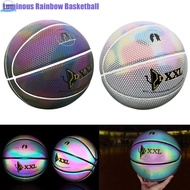Bola Basket Luminous Warna Pelangi Untuk Indoor / Outdoor