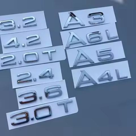 Black Silver 1.8T 2.0T 2.4 3.0T 3.2 3.6 4.2 A3 A4 A5 A6 A7 A8L Q3 Q5 Q7 Sticker Car Rear Sticker Bad