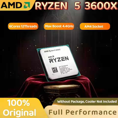 Socket AM4 AMD Ryzen 5 3600X R5 3600X 3.8GHz 4.4GHz 6 Core 12 Thread CPU Processor 7NM 95W L3 32M 10