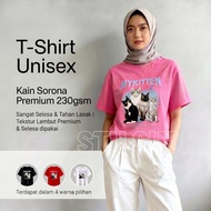 (Premium 230gsm) 4 Cats Baju-T, T-Shirt, Female/Male T-Shirt