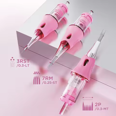 10PCS Universal Tattoo Needle Cartridges 3RST 0.3mm 2P 0.3mm 7RM 0.25mm Disposable Sterilized Safety