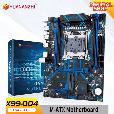 HUANANZHI X99 QD4 LGA 2011-3 XEON, X99 Mother, board, Intel CPU E5 2640 2666 2670 2696 V3 V4 support