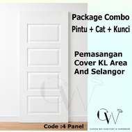 Pintu Rumah Kayu Kulit Moulded Door /Kayu Bilik /Wooden Door /Kayu Pintu /Bedroom Pintu