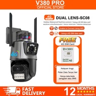 V380 Pro Wireless S08 Dual lens Outdoor Waterproof Wifi 360 cctv camera 1080P IP Security Cameras Si