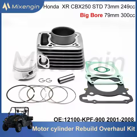 STD 73mm 249cc Big Bore 79mm 300cc for Honda XR CBX250 12100-KPF-900 2001-2008 Motor cylinder piston
