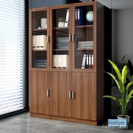 Qin Office Archive Cabinet Wooden Free Bookshelf Data Cabinet Bookcase File Cabinet Glass Zi Yuan Yu