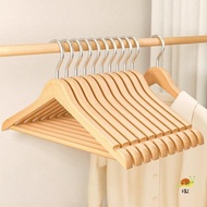F&Z 2/4 Wooden Hangers Solid Wood Hangers Clothing Store Wardrobe Wooden Clothes Hangers Home Seamle
