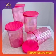 Tupperware 630ml Elegant Round Bekas Kuih Raya Viral Air Tight Kedap Udara Pink Jar Container Balang Ramadhan