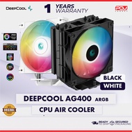 DEEPCOOL AG400 ARGB AIR COOLER - BLACK AND WHITE (1Y)
