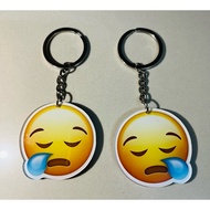 Sleepy emoji keychain