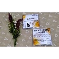 BONUS GUITAR PICK IMPORTED GUITAR STRING/ 010 LUKMAN ACOUSTIC ACCOUSTIC/ ACOUSTIC/ STRING/ ONE SET/