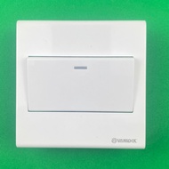 Sino Large Key 16A Square 1-Way Single Switch S98CC Series - Square Face Match S98CCS/L