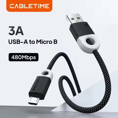 CABLETIME 3A Fast Charging Micro USB Cable Data Sync for Xiaomi 11 Redmi 4X Note 3a Samsung - Durabl