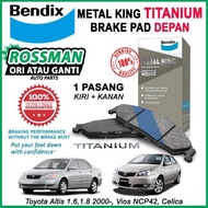 BENDIX Metal King Front Brake Pad Altis ZZE141 /ZZE142 ( 2008-NOW ) ZRE172  Vios NCP42 [DB1422]