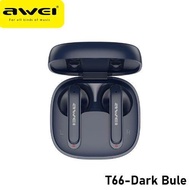 Awei T66 ENC Wireless Bluetooth Earbuds Classic Design TWS Stereo Sports Earphones IPX6 Waterproof Noise Reduction With Dual HD Microphone Headset