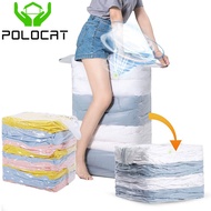 Polocat 3D Vacuum Seal Bag Reusable Vacuum Storage Bags for Clothes, Quilts, Pillows, Space Saver Travel Compression Bag