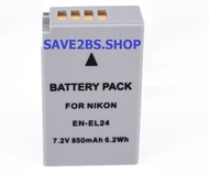 แบตกล้อง NIKON EN-EL24  for Nikon แบตเตอรี่สำหรับกล้อง นิคอน รหัสแบต EN-EL24 \ ENEL24 Replacement Battery for Nikon 1 J5, DL18-50, and DL24-85