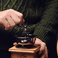 ▩☈AMUZE Retro Wooden Manual Coffee Grinder Hand Bean Expresso Maker