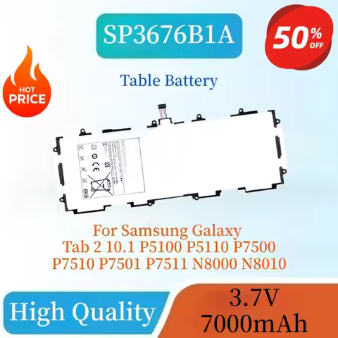 Brand-New 3.7V 7000mAh SP3676B1A Tablet Battery For Samsung Galaxy Tab 2 10.1 P5100 P5110 P7500 P751