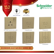 Schneider Avatar On C Socket and Switches 【Wine Gold Colour】