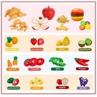 Children's kitchen cutting toys, fake fruit and vegetable accessories for cutting cheel, plastic min