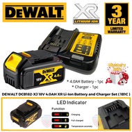 Dewalt DCB182-XJ 18V XJ Li-Ion BATTERY (4.0AH) & DCB112-B1 10.8V-18V MULTI VOLTAGE XR LI-ION CHARGER