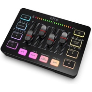 FIFINE Gaming Audio Mixer, Streaming RGB PC Mixer with XLR Microphone Interface