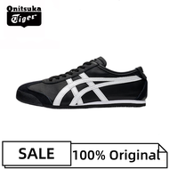 【✅IN STOCK】Onitsuka Tiger Mexico 66 Retro jogging shoes men's shoes white and black