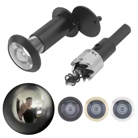 16mm 200 Degree Door Viewer Security Peek Peep Holes for 1.33inch to 2.3inch Door with Rotating Priv